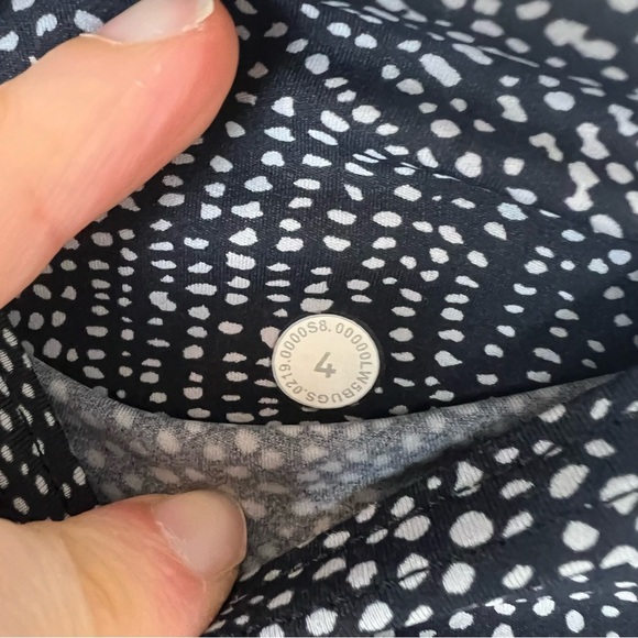 Lululemon Fast and Free Tight II 25" Free Spirit Grey Black Leggings Size 4 B27 - Picture 10 of 10